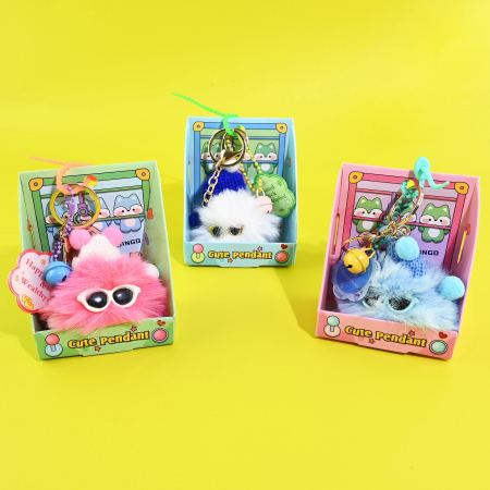 Brelocuri amuzante - BRELOC PUFOS PISICA CU OCHELARI 52300