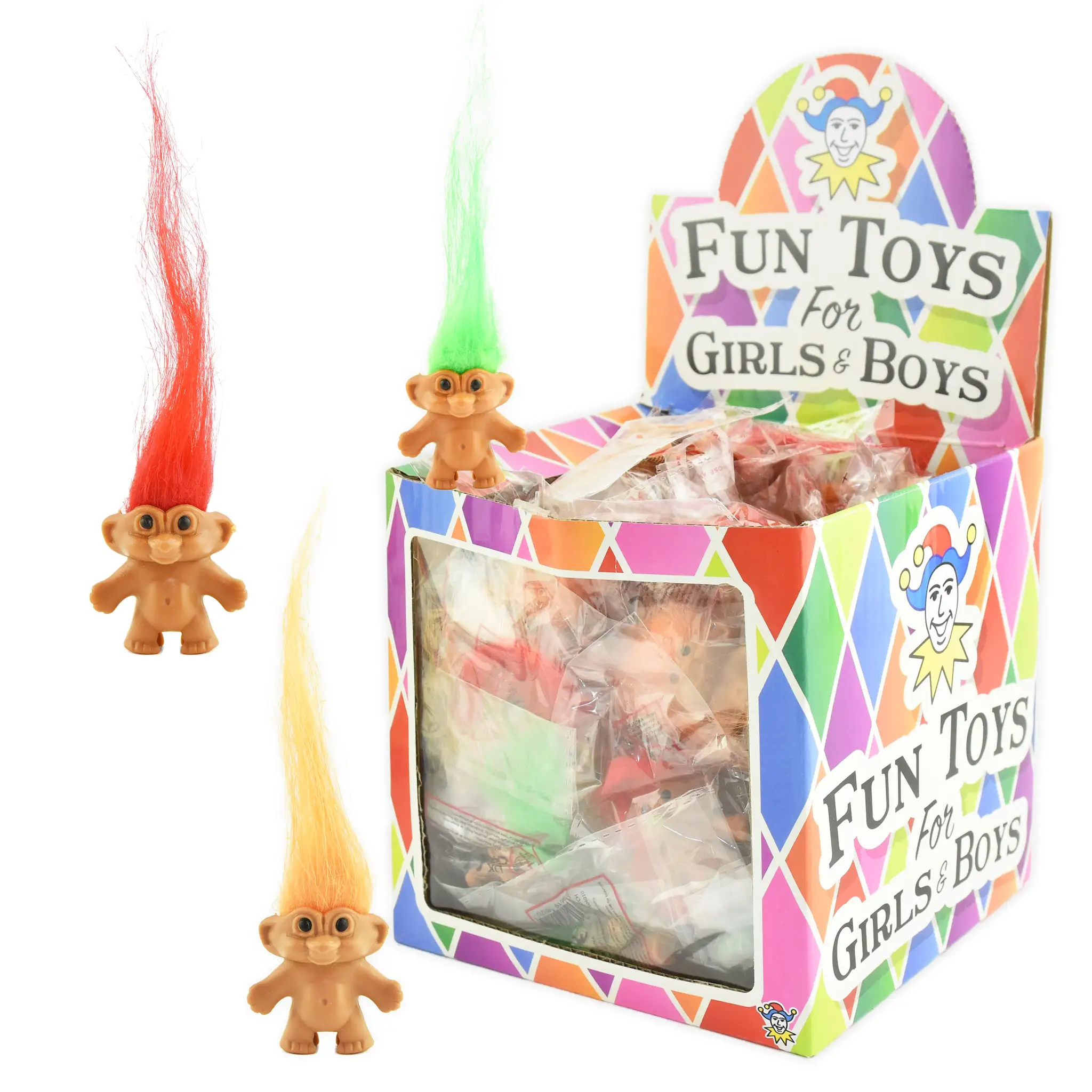 ARTICOLE COPII - FIGURINA MINI TROLL 4CM CU PAR VIU COLORAT T90121 41205