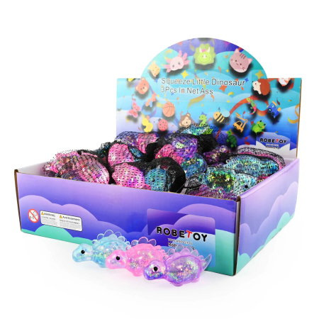 FIGURINA SQUISHY SUGAR 7CM LITTLE DINOSAUR GLITTER 3/SET 41071 [1]
