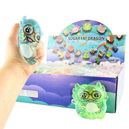 Squishy - ROB FIGURINA SQUISHY SUGAR 7CM AXOLOTL GLITTER 54198