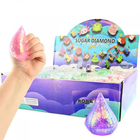 Squishy - ROB FIGURINA SQUISHY SUGAR 7CM DIAMANT GLITTER 54200