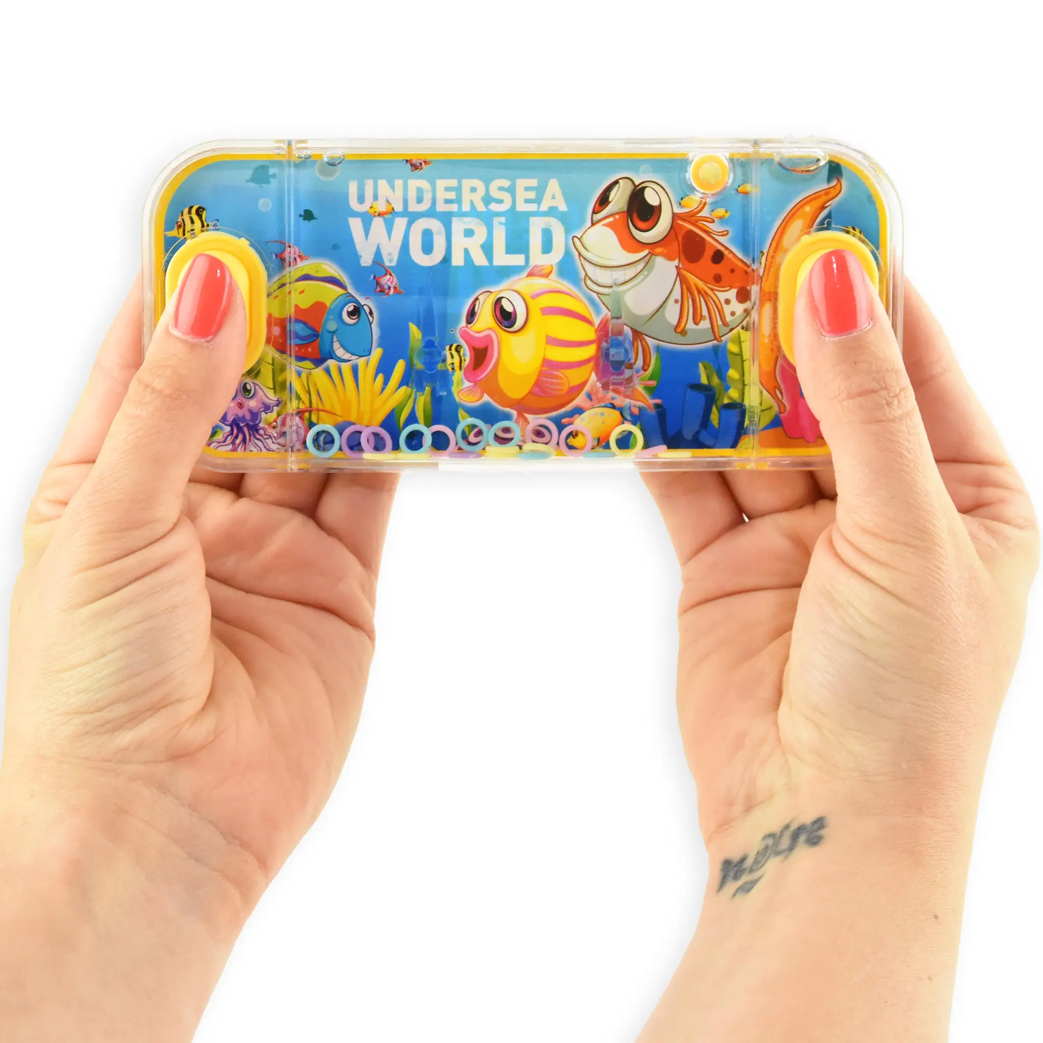 Jocuri Educative si Puzzle-uri - JOC INTERACTIV CU CERCULETE IN APA 15CM ANIMALE MARINE 26212