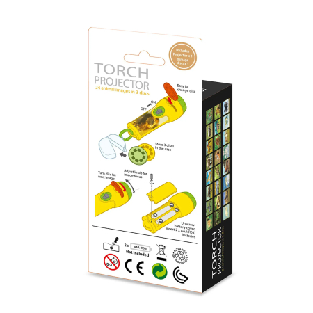 LANTERNA PROIECTOR COPII 3 DISCURI 24 IMAGINI ANIMALE 26020 [2]