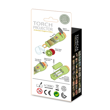 LANTERNA PROIECTOR COPII 3 DISCURI 24 IMAGINI DINOZAURI 26018 [2]