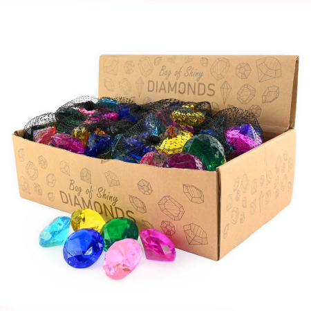 PIATRA DECOR 3.5CM FORMA DIAMANT 6/SET DIVERSE CULORI 50892 [2]