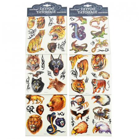 Machiaj, Tatuaje, Masti bal - ROB TATUAJE TEMPORARE 6/SET ANIMALE 32472