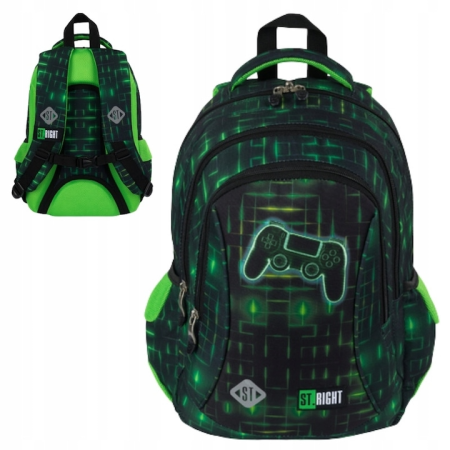 RUCSAC SCOLAR ST.RIGHT 3 COMPARTIMENTE BP-26 NEON PAD 681714 [3]