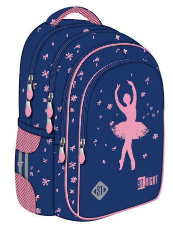 RECHIZITE SCOLARE IPB - RUCSAC SCOLAR ST.RIGHT 4 COMPARTIMENTE BP-58 PINK BALLERINA 300950