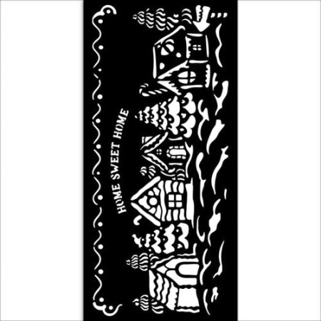 SABLON DECOR 12x25CM, PT EFECTE 3D, SPRAY SI MIX MEDIA, SAT DE CRACIUN KSTDL123/48427 [2]