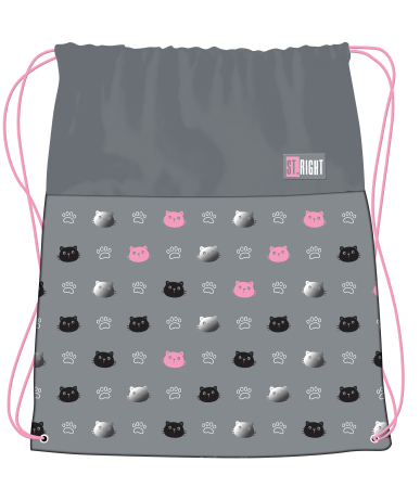 Saci de sport/ Borsete - Sac Sport St.Right Kitty Paw 43x34cm - 301032