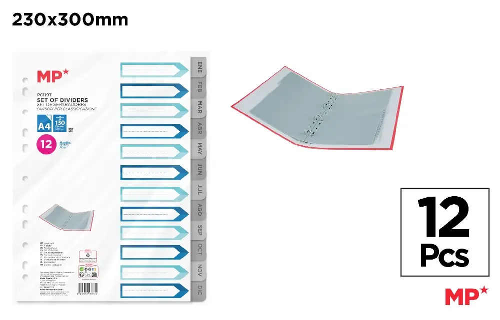 ORGANIZARE SI ARHIVARE - SEPARATOARE INDEX PLASTIC IPB A4, IAN-DEC PC119T