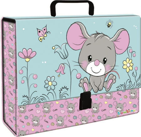 RECHIZITE SCOLARE IPB - Servietă Carton Bambino Mouse XL 9cm - 663444
