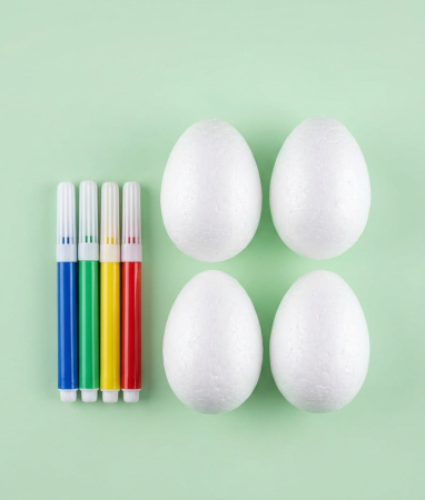 DE SEZON - SET OUA POLISTIREN CU CARIOCI PENTRU PICTAT 4/SET