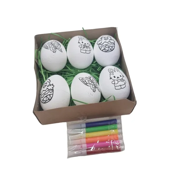 DE SEZON - SET OUA POLISTIREN CU CARIOCI PENTRU PICTAT 6/SET