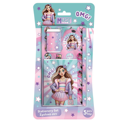 RECHIZITE SCOLARE IPB - Set Școală 5 Piese Must Team Fashion Girl - 587329