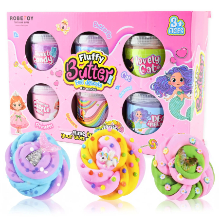 ARTICOLE COPII - Set 6 Slime Parfumat Fluffy Butter 64055 - ipb.ro