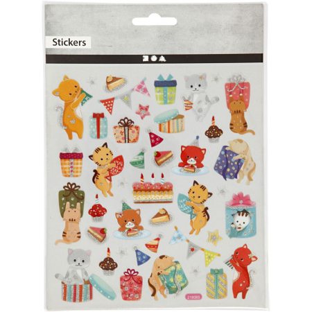 Stickere Decorative - STICKER DECOR CATS BIRTHDAY 29063