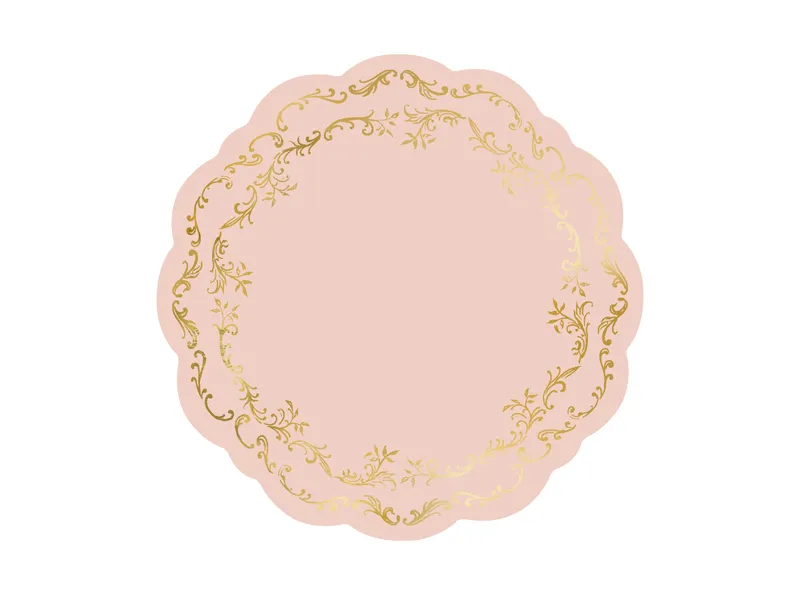 Suport Farfurii Roz-Auriu 35.5cm 6/Set [1]