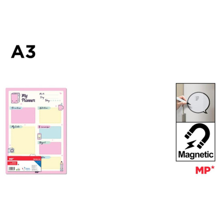 Table albe, Table negre - Tablă Magnetică IPB A3 Planner Săptămânal PN136-05