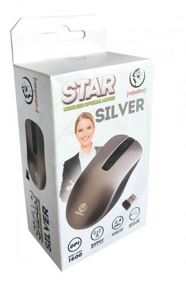 MOUSE STAR WIRELESS TO-60162 2.4 GHZ SILVER [2]