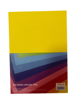 HARTIE PRODUSE DIN HARTIE - TIP CARTON COLOR A4 160GR 50COLI/SET GALBEN