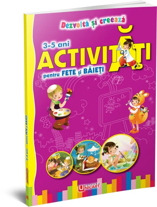 Carti colorat - UP CARTE DE COLORAT ACTIVITATI PENTRU FETE SI BAIETI 3-5 ANI