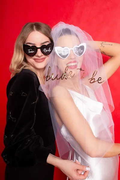 Voal Alb Mireasă "Bride to be" 63cm WEL2-008 [2]
