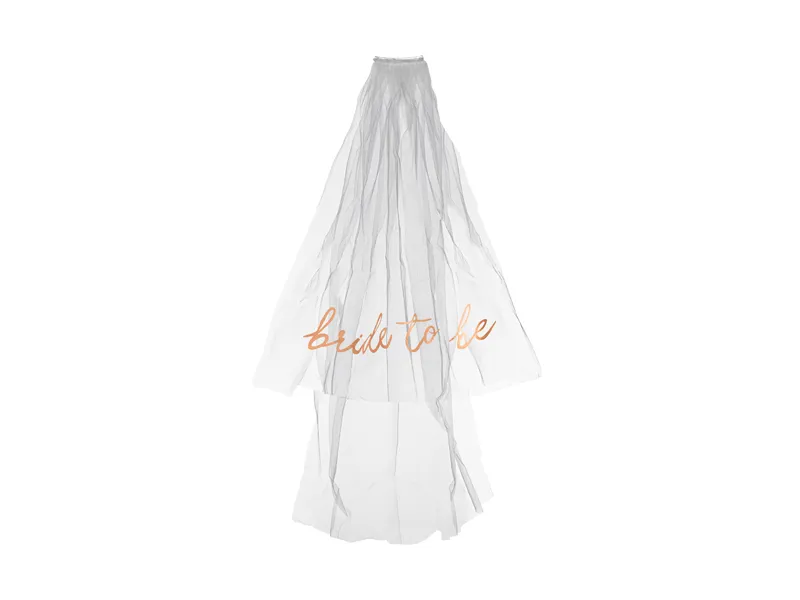 Voal Alb Mireasă "Bride to be" 63cm WEL2-008 [1]