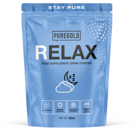Produse pentru relaxare - Relax - pudră pentru băutură cu colagen, inulină, triptofan, vitamina D și extracte vegetale