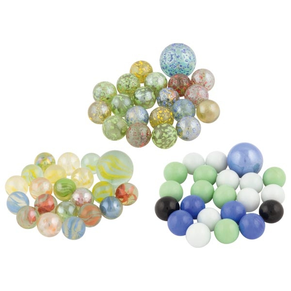 Set 21 de bile din sticla de diverse dimensiuni si colori - 3 variante [1]