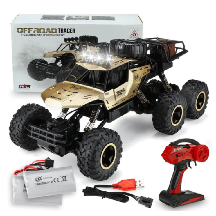 Masina cu telecomanda Off-Road 6 roti, BIG 46 cm, incarcare USB, acumulator, 46x22x20cm ergy, incarcare USB, acumulator, 26X12x7cm