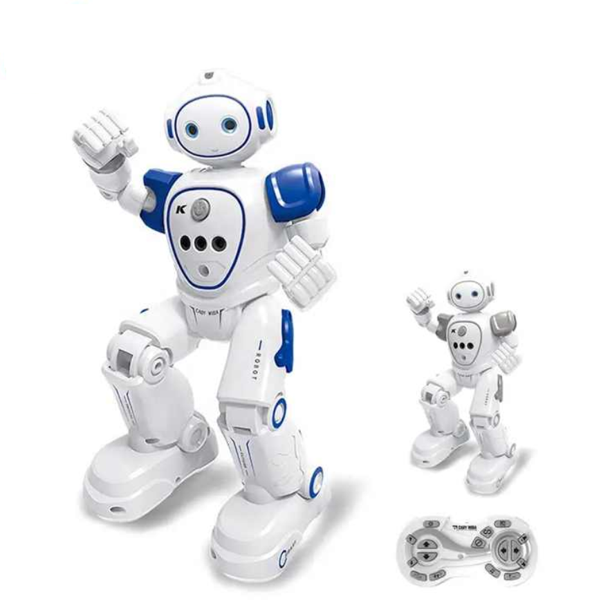 Robot Inteligent cu telecomanda, incarcare USB, acumulator inclus, 26.5x8x16 cm, Alb Albastru, + 8 Ani