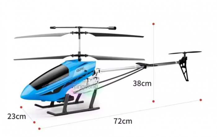 Elicopter mare cu telecomanda si camera duala 4K UHD, lumini LED, giroscop, incarcare USB, acumulator inclus, 72x38x23cm [3]