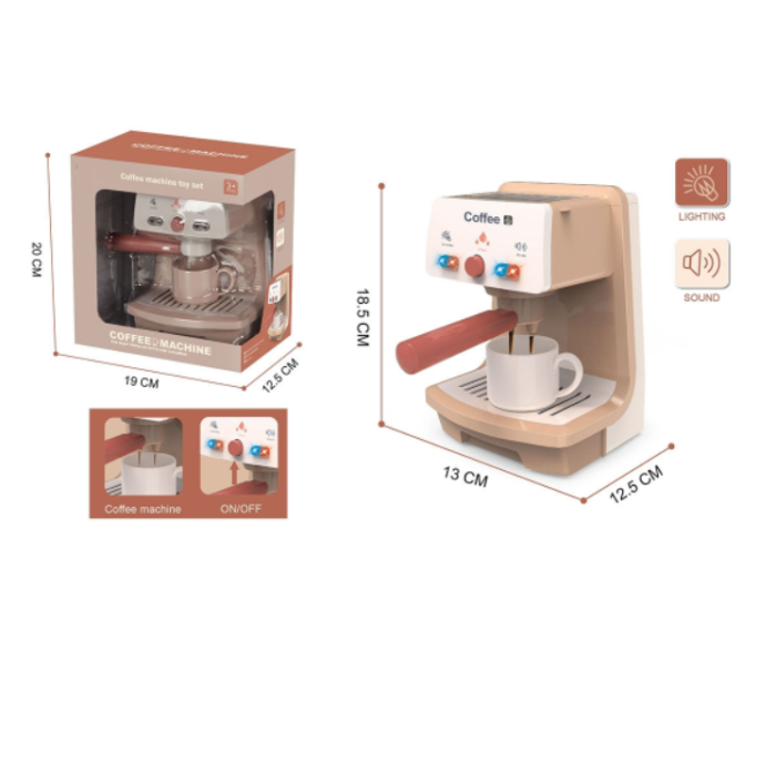 Espressor de Cafea, Jucarie pentru Copii, Sunete Interactive si Butoane Functionale, Joc de Rol Educativ, 18.5x12.5x13 cm [5]