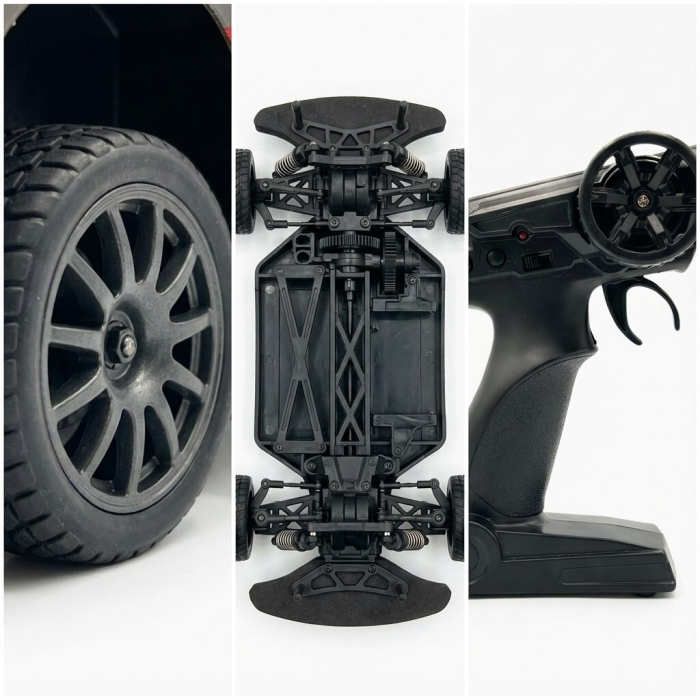 Masina Drift 4×4, lumini LED, 2 seturi de Anvelope,  pentru Copii si Adulti, acumulator inclus, 19x8.5x6 cm [3]