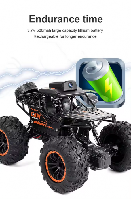 Masina Off-Road cu camera HD, control telecomanda si control APP cu telefonul, incarcare USB, acumulator inclus, 20.5x14x12.5cm [9]