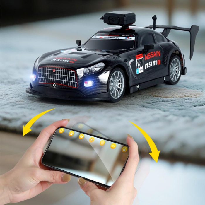 Masina cu telecomanda si APP telefon, camera HD, lumini, pulverizare fum, acumulator inclus, 28x12x10 cm [5]