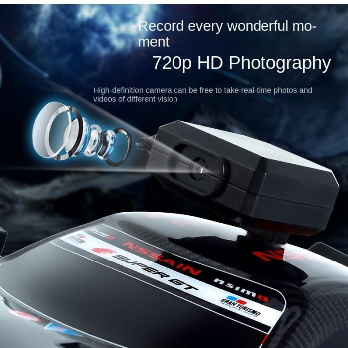 Masina cu telecomanda si APP telefon, camera HD, lumini, pulverizare fum, acumulator inclus, 28x12x10 cm [7]