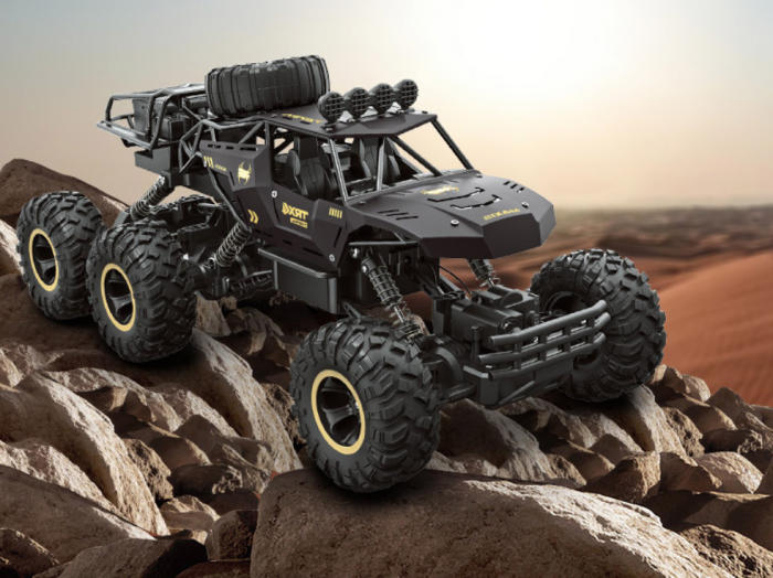 Masina cu telecomanda Off-Road 6 roti, BIG 46 cm, incarcare USB, acumulator, 46x22x20cm [9]