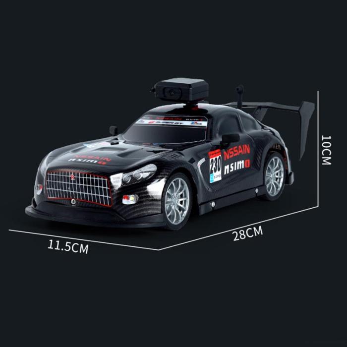 Masina cu telecomanda si APP telefon, camera HD, lumini, pulverizare fum, acumulator inclus, 28x12x10 cm [6]