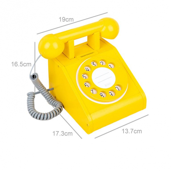 Telefon din lemn model retro [4]