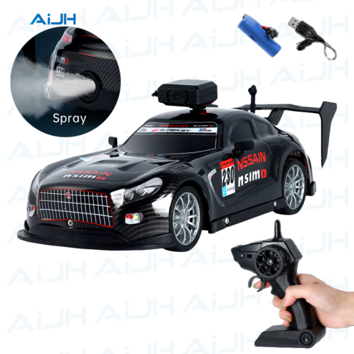 Masina cu telecomanda si APP telefon, camera HD, lumini, pulverizare fum, acumulator inclus, 28x12x10 cm [3]