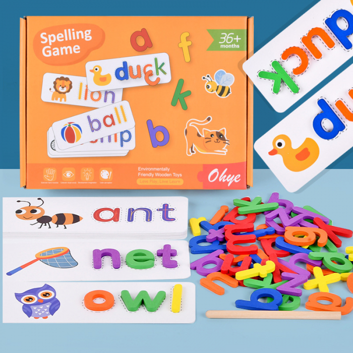 Alfabet Ortografie Puzzle Montessori, 21 x 25 x 4 cm [5]