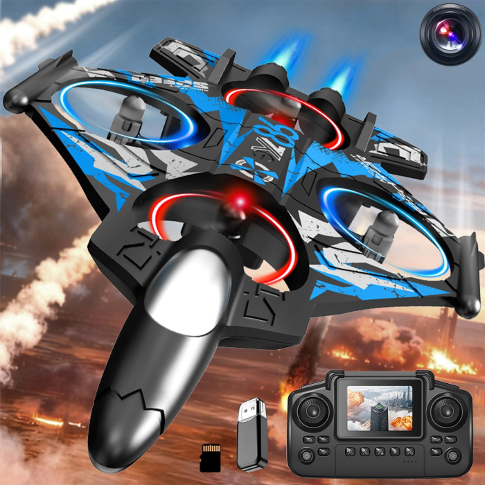 Avion Drona cu Camera 4K si Telecomanda cu Ecran Integrat, 4 motoare cu electrice, acumulator inclus USB 24×15,2×3,7 cm [6]