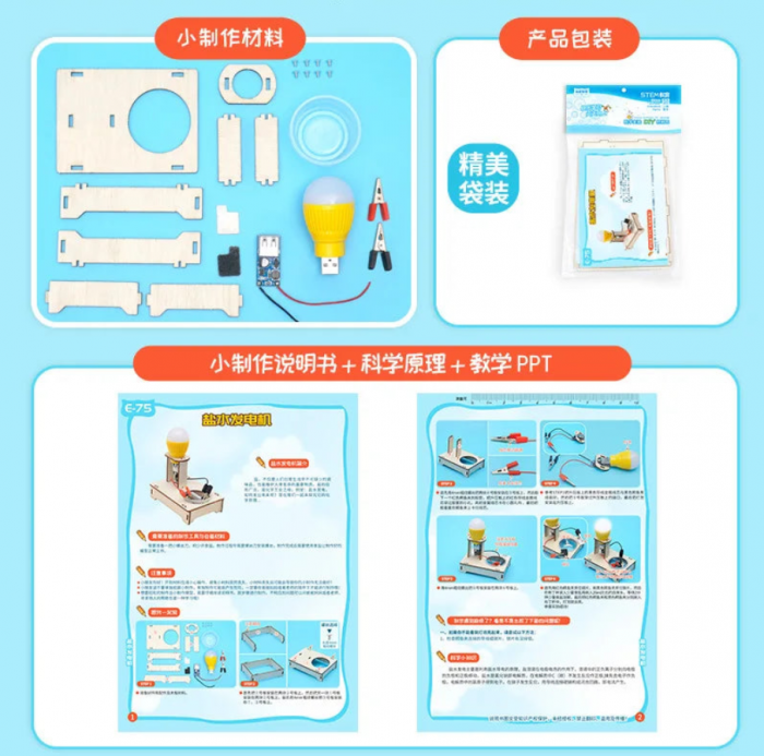 Generarea de energie la bec STEAM, Kit DIY-do It Yourself, 10x6x12 cm [4]