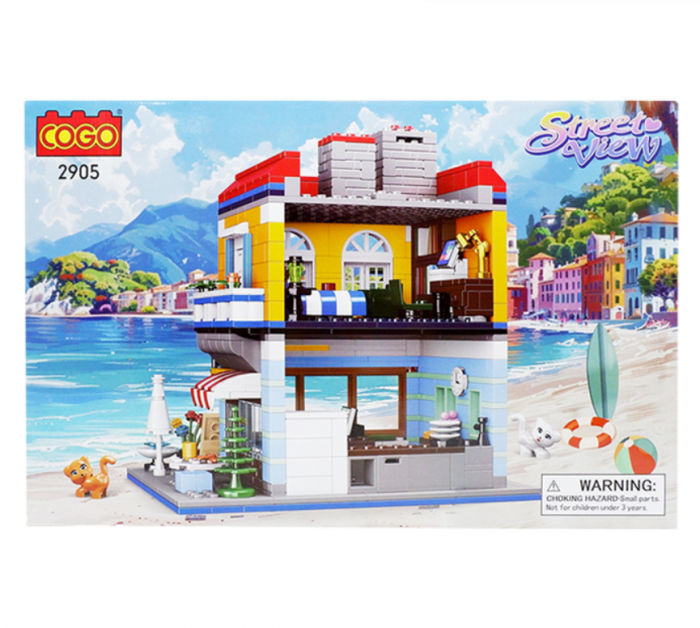 Blocuri de constructie, Restaurantul de pe plaja, 908piese,23,9 x 18,8 x 20,3 cm [3]