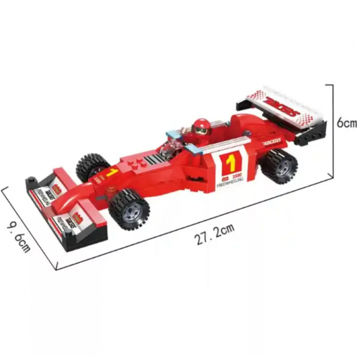 Blocuri de constructie, Statie de alimentare masina Formula 1 Cogo, 218piese, +6ani [4]