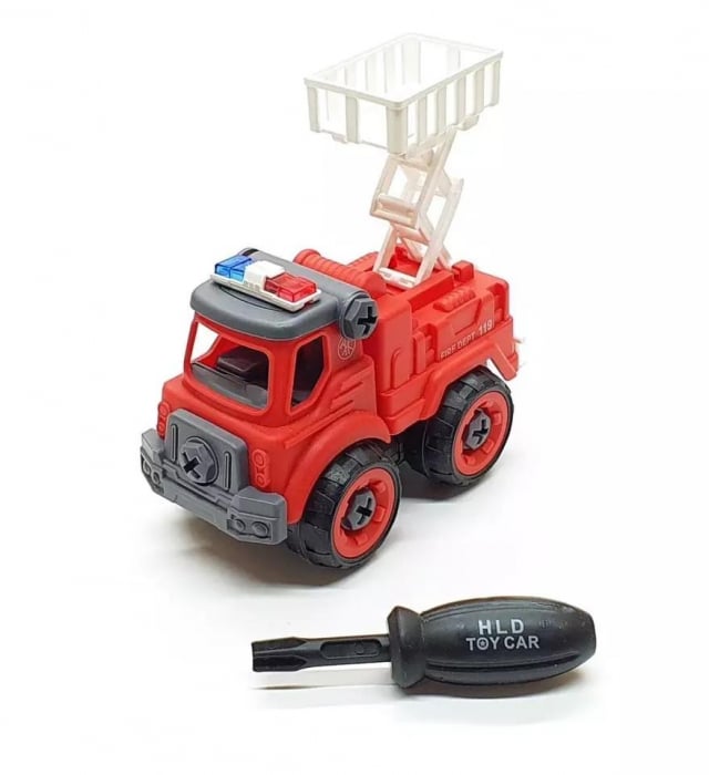 Camioane de construcție dezasamblate (4 buc) 8cm [3]