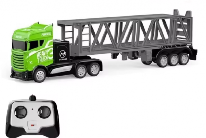 Camion semiremorca Transportor cu telecomanda, incarcare USB, acumulator inclus, 45x7x10cm [5]