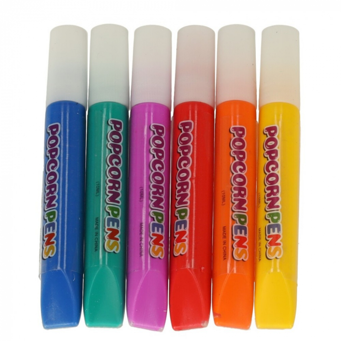 Set carioca magica cu efect popcorn 3D, 6 carioci,13,5 x 8,5 x 1,5 cm [5]